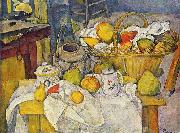 Paul Cezanne Stilleben mit Fruchtekorb Sweden oil painting artist